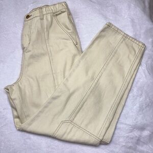 BP Cream Wide Leg Pants Relaxed Fit